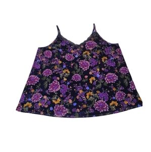 Torrid Floral Print Velvet With Lace Trim Size 3